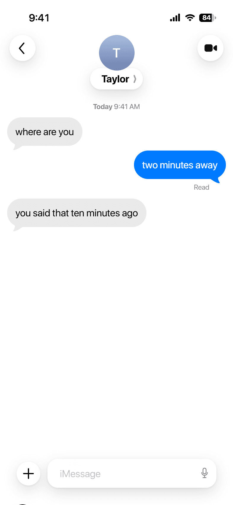 Running late, in light mode