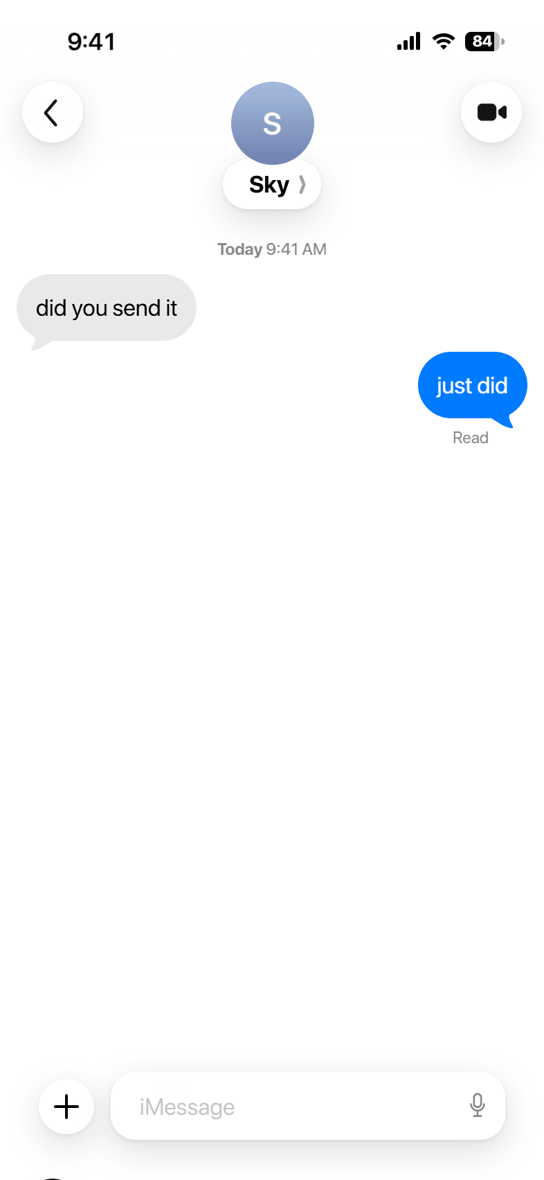 With a read receipt