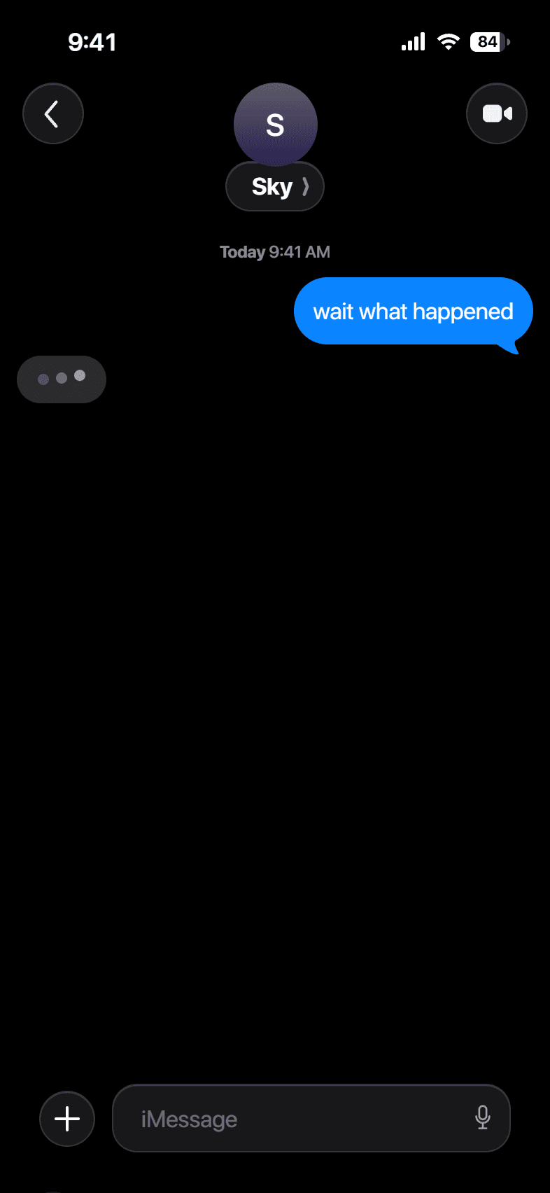 Mid-typing