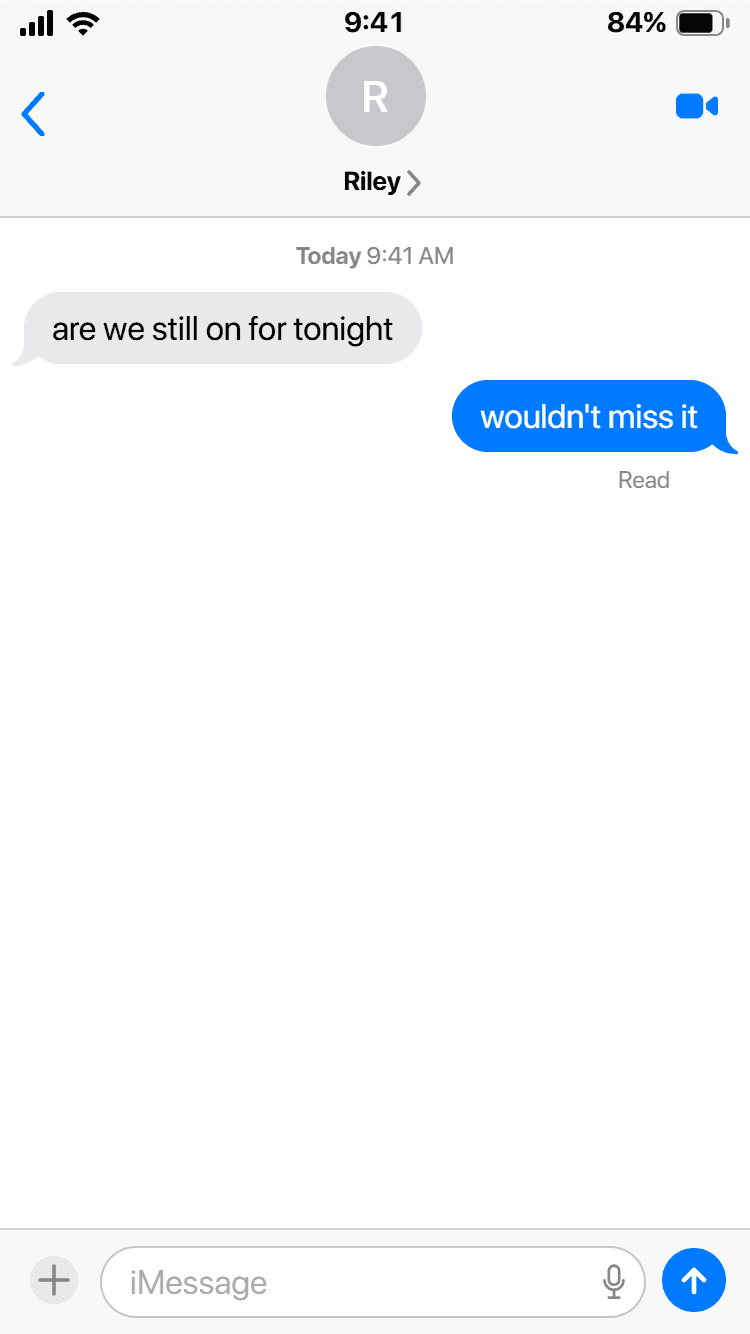 With a read receipt