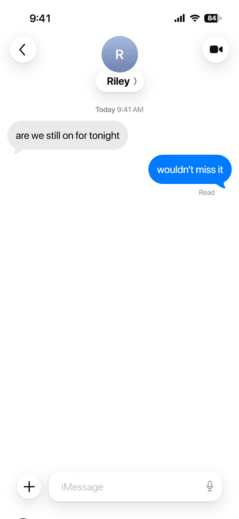 With a read receipt