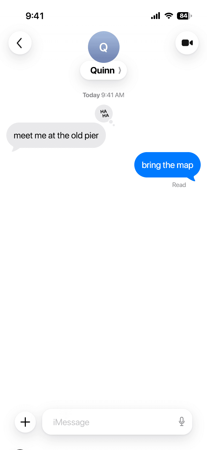A reaction to the joke
