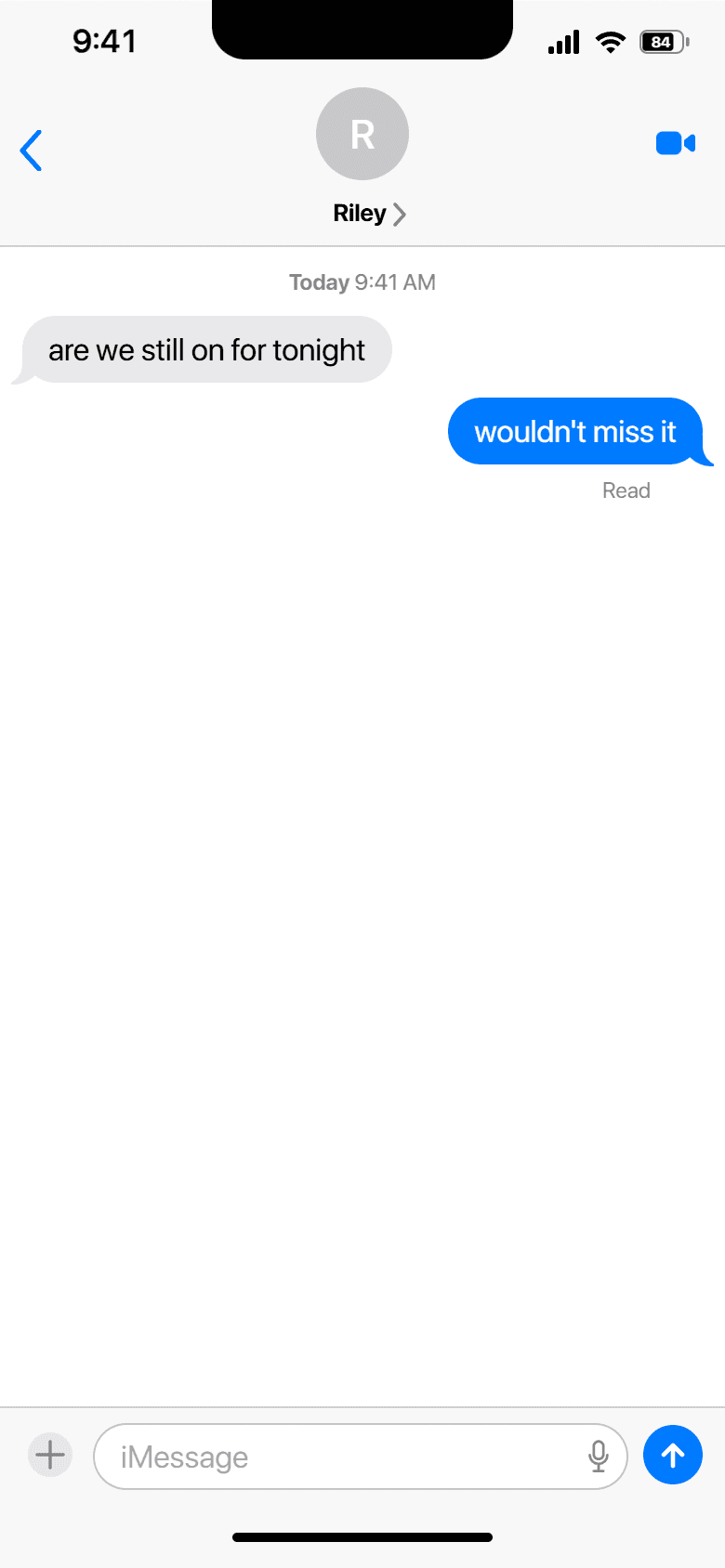 With a read receipt